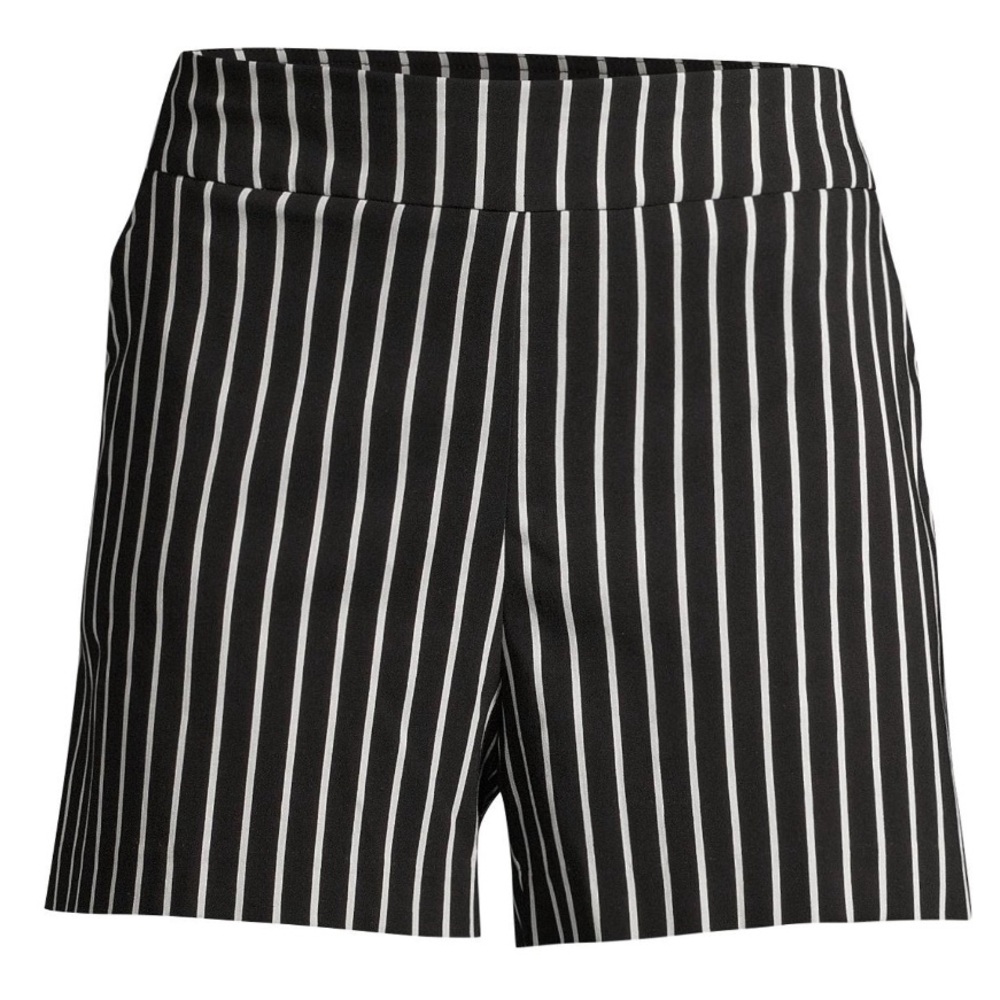 Women's Millennium 4'' Pull-On Shorts. Color: black/ white stripes - Picture 5 of 6